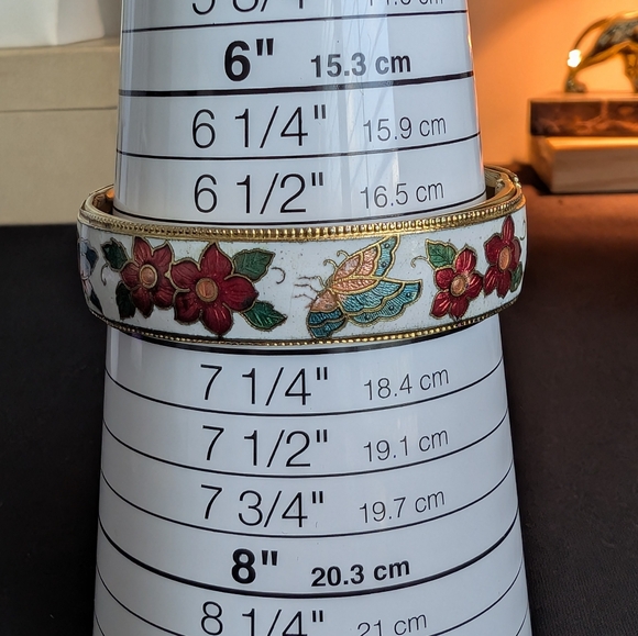 Vintage Cloisonne Hinged Bangle - Picture 13 of 14